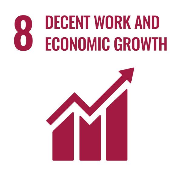 Decent work and economic growth icon